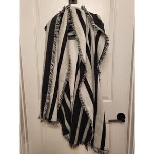 Dark Academia B&W Pinstrip H&M Scarf Long